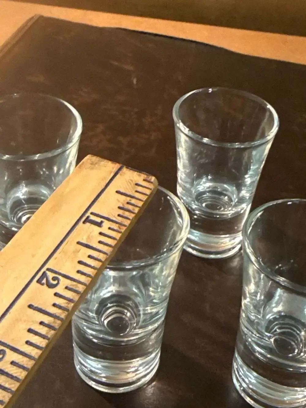 Bormioli Rocco Ypsilon Shot Glasses Set of 5 Clear Glass Heavy Bottom 2 oz